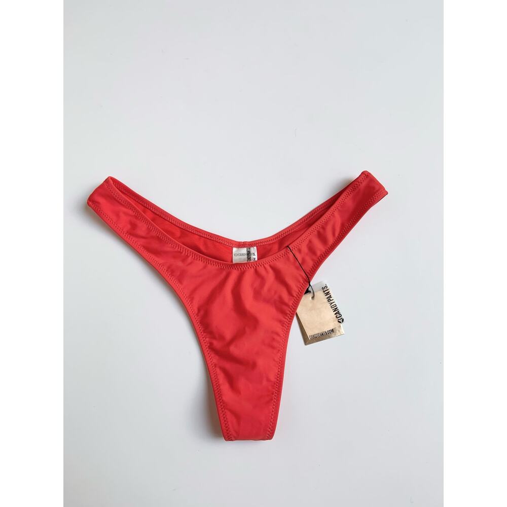 NWT Candy Pants Coral High Hip Thong Bikini Bottoms size Medium - Picture 3 of 10